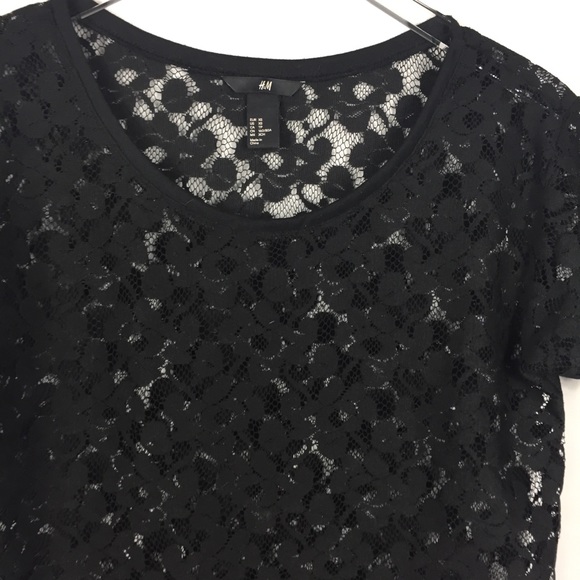 H&M black lace top - Picture 5 of 8